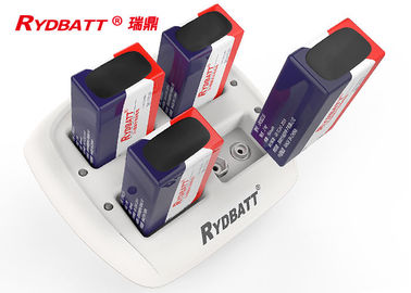 Chargeur de batterie d'ion de la fente 6F22 Li de RYDBATT 4/chargeur de batterie futé d'ion de lithium 9v ion LED de Li