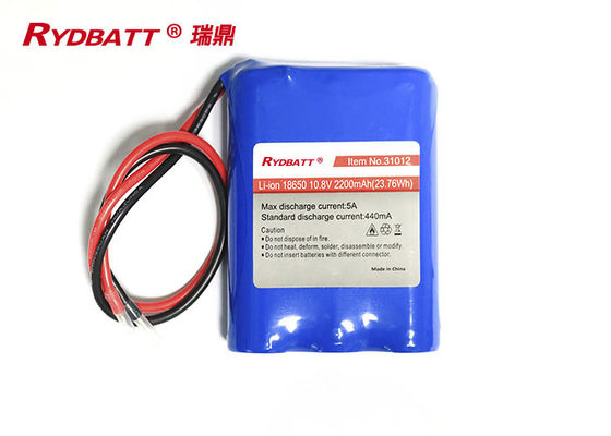 Lithium Ion Battery de 3S1P 10.8V 2200mAh 23.76Wh 18650