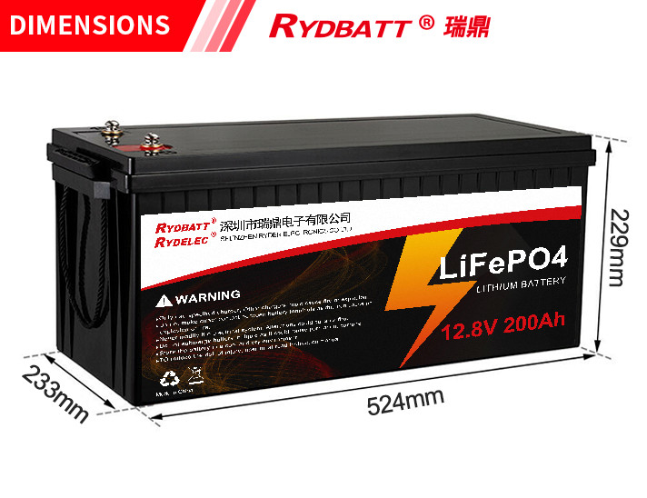 batteries de phosphate de fer de lithium de 12.8V 200Ah LFP LiFePO4 32700 cellules 2000 cycles